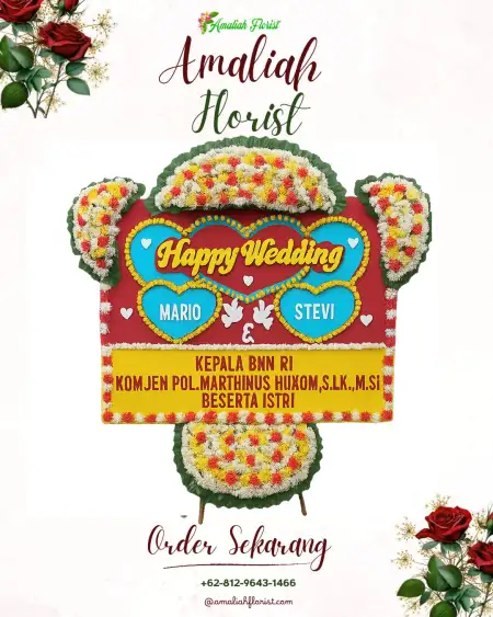 Papan Bunga Pernikahan Sanggung